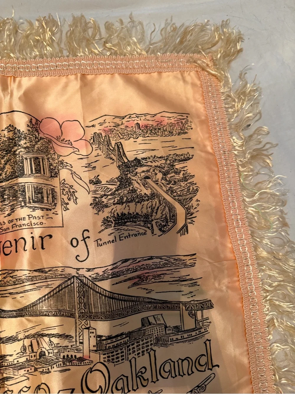 San Francisco - Oakland Souvenir Decorative Silk Pillow Cover